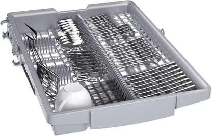 Bosch SPV2IKX10E Serie 2 Smarter Geschirrspüler vollintegriert, 45 cm breit, Besteckkorb, Extra Trocknen auf Knopfdruck, InfoLight roter Lichtpunkt am Boden, AquaStop Schutz gegen Wasserschäden, Weiß