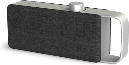 faller Oskar TV Lautsprecher/Soundbar mit Clear Voice (tragbar, kabellos, einfache Bedienung, Aluminiumgehäuse)