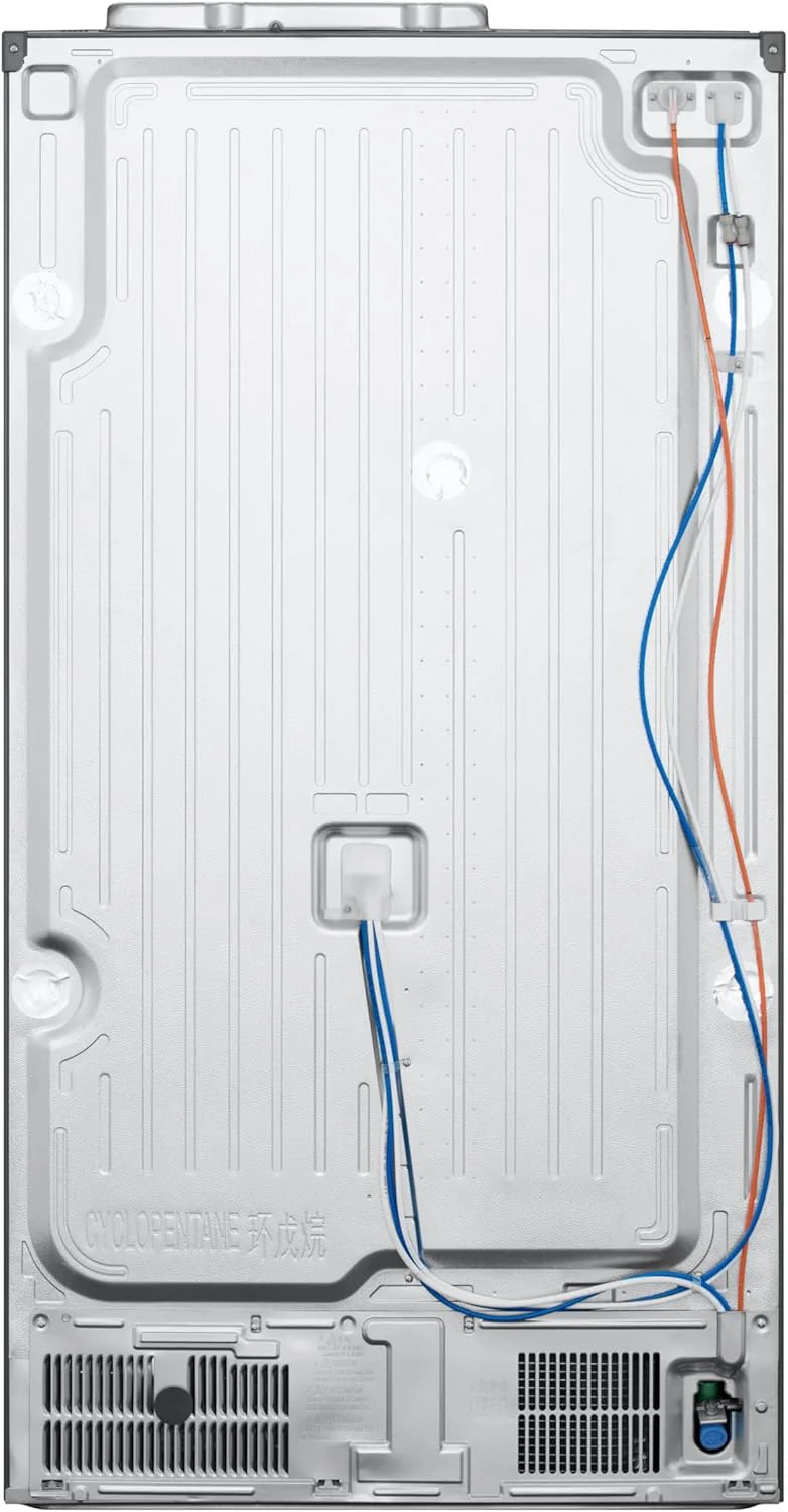 LG GSGV81PYLL Side by Side Kühlschrank, Klasse E, 635 L, Instaview, Kühlschrank mit Gefrierfach, Eis-, Crushed Ice- Wasserspender, Total NoFrost, Smart Inverter Kompressor, Wi-Fi