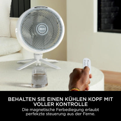 Shark FlexBreeze Ventilator Leise, Hybrid Ventilator Kabelgebunden & Kabellos, Tragbar, für Innen- und Außenbereich, UV- & Wasserbeständig, Ultraleistungsstark, Ultraleise, Weiß FA220EU