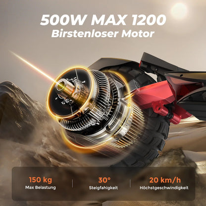 T8 Offroad-E-Scooter Mit Straßenzulassung 1200W Motor 100KM Reichweite (ABE,eKFV)
