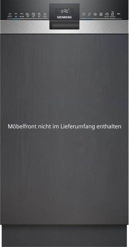 Siemens SR65YX08ME, iQ500 Smarter Geschirrspüler Vollintegriert, 45 cm breit, Besteckschublade, Zeolith, extra leise, aquaStop, automatische Türöffnung nach Programmende, varioSpeed, Innenbeleuchtung