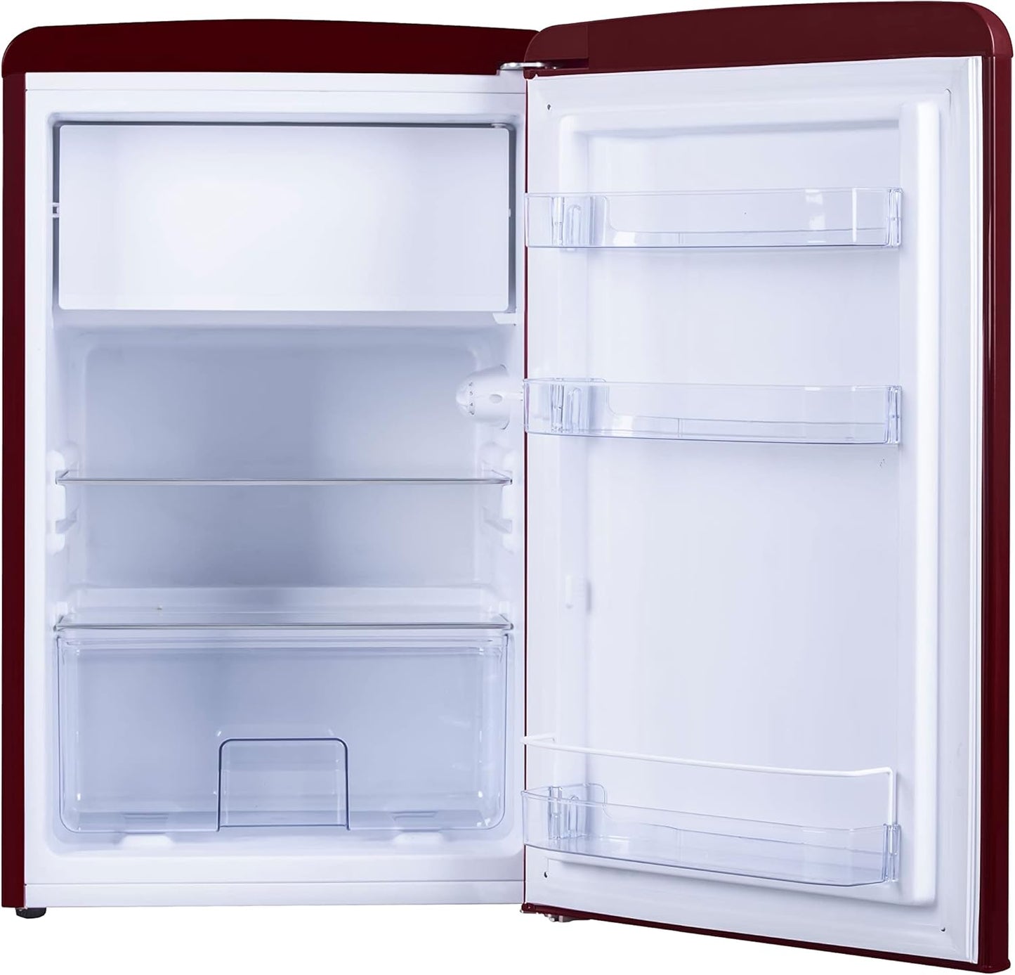 Amica KGC 15632 T Retro Kühl-/Gefrierkombination / Ice Blue (Türkis) / 144cm (H) x 55cm (B) x 62cm (T) / Retro-Design / Kühlschrank mit Gefrierfach