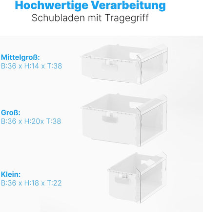 Bomann® Gefrierschrank 87L | Gefrierschrank klein mit Temperaturbereich ≤ -18°C | 3 Schubladen | Tiefkühlschrank mit wechselbarem Türanschlag | Freezer Tiefkühlschrank klein GS 7253 weiß