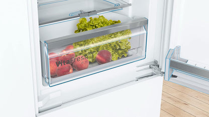 Bosch KGN36NWEA Serie 2 Kühl-Gefrier-Kombination, 186 x 60 cm, 215 L Kühlen & 87 L Gefrieren, NoFrost nie wieder abtauen, LED-Beleuchtung gleichmäßige Ausleuchtung