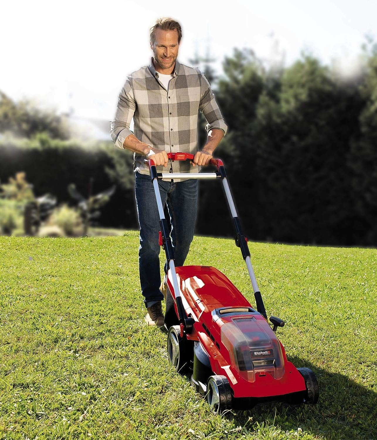 Einhell Akku-Rasenmäher GE-CM 36/37 Li-Solo Power X-Change (36 V, 37 cm Schnittbreite, bis 400 m², 45L Grasfangkorb, 25-75 mm Schnitthöhe, ohne Akku)