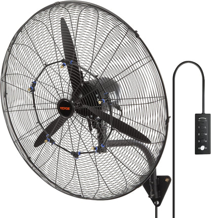 VEVOR Nebelventilator, 74,9 cm, wasserdichter Industrieventilator, 3 Geschwindigkeiten, 9500 CFM, gewerblicher oder privater Ventilator zur Kühlung von Lagerhäusern, Gewächshäusern, Werkstätten