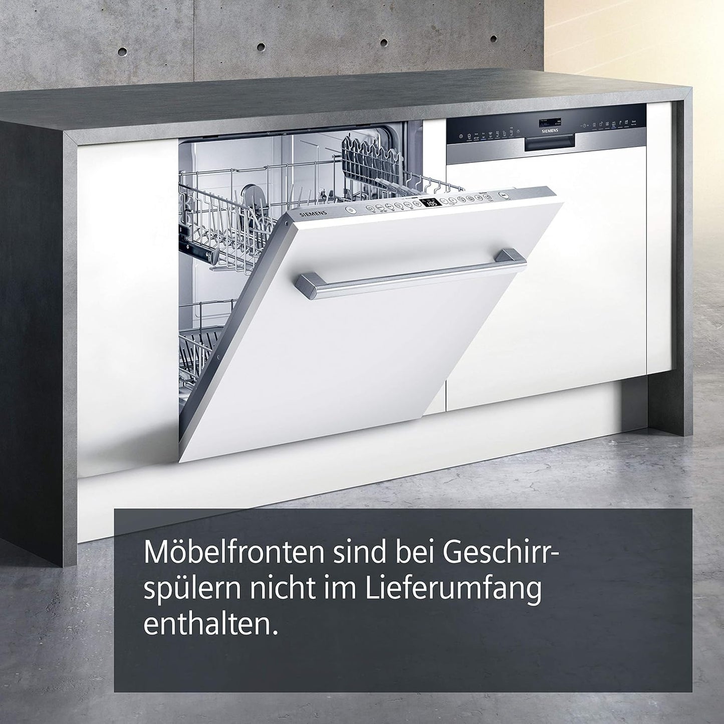 Siemens SN43ES14VE, iQ300 Smarter Geschirrspüler, Unterbau-Spülmaschine mit Besteckschublade, 60 cm, automatische Türöffnung dank autoOpen dry, besonders leise mit iQdrive-Motor, aquaStop, Edelstahl