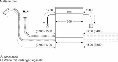 Siemens SN43ES14VE, iQ300 Smarter Geschirrspüler, Unterbau-Spülmaschine mit Besteckschublade, 60 cm, automatische Türöffnung dank autoOpen dry, besonders leise mit iQdrive-Motor, aquaStop, Edelstahl