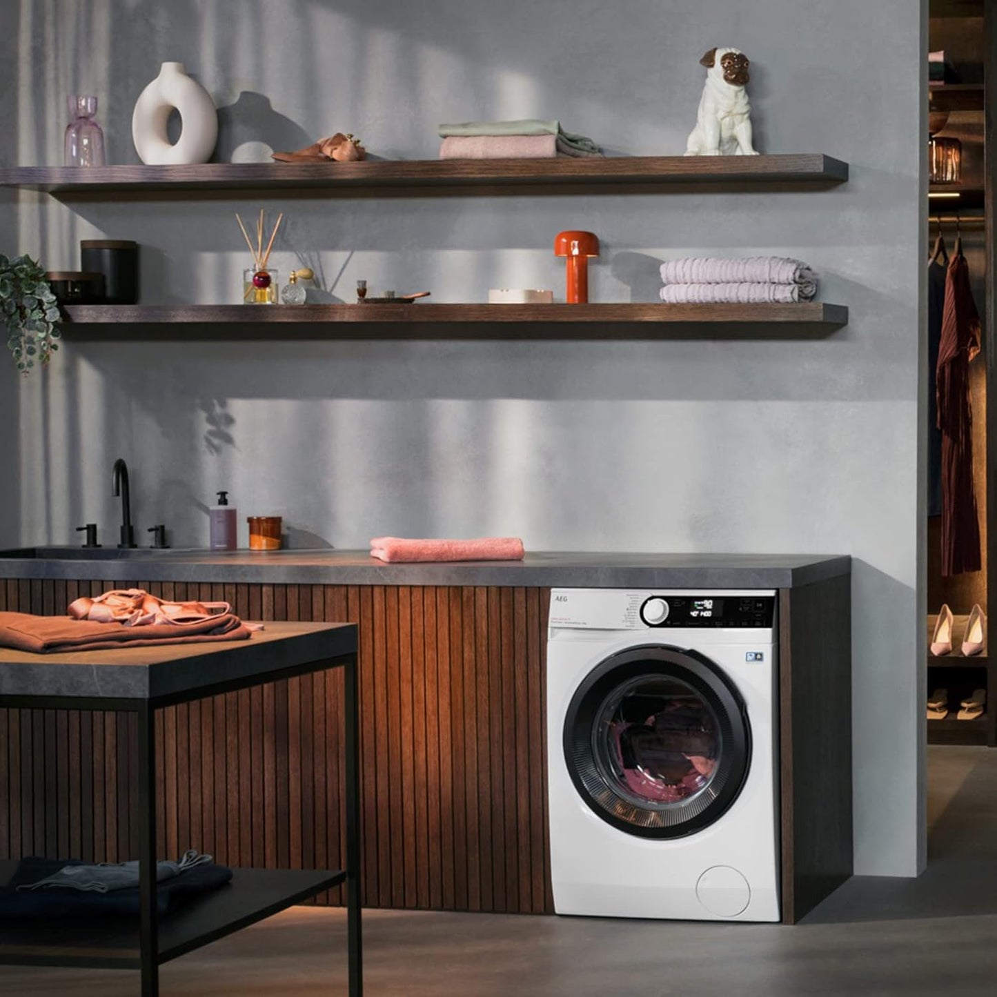 AEG L6FBG51470 Waschmaschine / Serie 6000 mit ProSense / Testsieger der Stiftung Warentest / 7,0 kg / Leise / Mengenautomatik / Nachlegefunktion / Kindersicherung / Wasserstopp / 1400 U/min