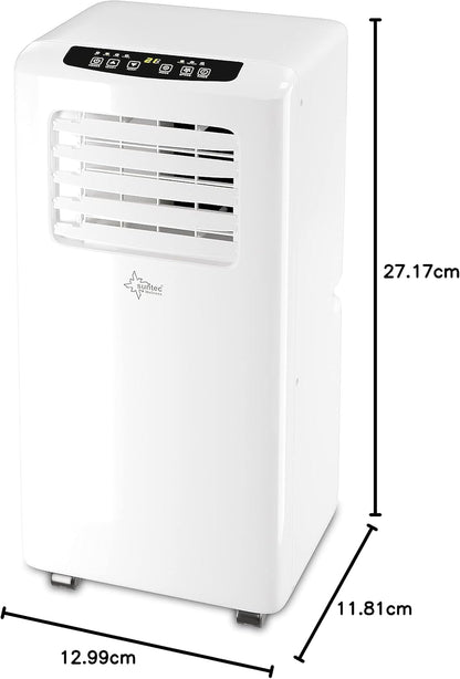 SUNTEC Mobiles Klimagerät Impuls 2.6 Eco R290 – Klimaanlage mobil und leise mit Abluftschlauch – Kühler & Entfeuchter für Räume bis 34 qm – Mobile Kühlung für Wohnung & Büro – 9.000 BTU | 2600 Watt