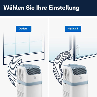 De'Longhi Pinguino PAC EM82, Mobile Klimaanlage für Räume bis zu 80 m³, 9.400 BTU, 2,4 kW, 63 dB, Entfeuchtungsfunktion, Energieklasse A, 24h-Timer, Weiß