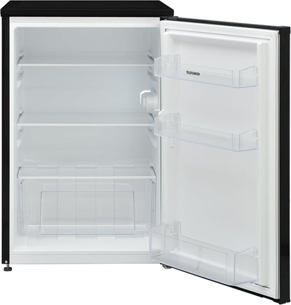 TELEFUNKEN Kühlschrank ohne Gefrierfach | Freistehend | 135 Liter Nutzinhalt | Kühlschrank klein mit Gemüsefach | LED-Beleuchtung | Türanschlag wechselbar | C-135-100-W weiß