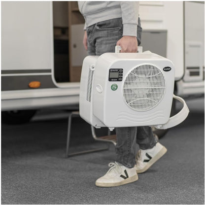 EUROM Split Klimaanlage AC2401 für Wohnwagen, Wohnmobil, Camping, Boot, Bus, Camper, Caravan, Mobilheim | Mobiles Klimagerät mit 2400 BTU | Verbessertes Modell dem legendären Klima AC2400