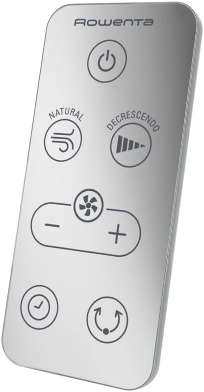 Rowenta VU5870 Standventilator Turbo Silence Extreme+ | Fernbedienung | 5 Geschwindigkeiten | Abschaltautomatik | Timer | Automatische Oszillation | Höhenverstellbar, Weiß