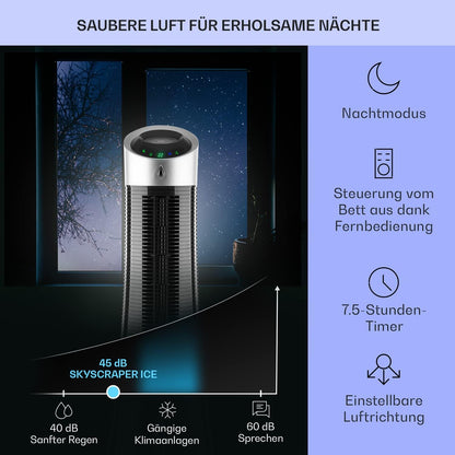 Klarstein 4-in-1: Smart Luftkühler, Ventilator, Luftbefeuchter & Ionisation I 6 L Wassertank, Oszillation, 30 W, 210 m³/h, Timer I Klimagerät ohne Abluftschlauch, Mobiles Klimagerät, Schwarz-Rosegold