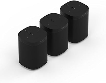 Sonos One Smart Speaker, schwarz – Intelligenter WLAN Lautsprecher mit Alexa Sprachsteuerung, Google Assistant & AirPlay – Multiroom Speaker für unbegrenztes Musikstreaming