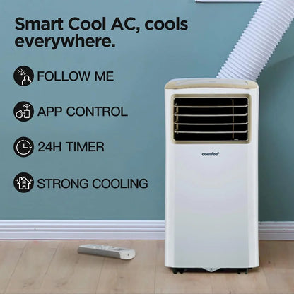 Comfee Mobiles Klimagerät MPPH-09CRN7, 9000 BTU 2,6kW, Kühlen&Ventilieren&Entfeuchten, Raumgröße bis 88m³(33㎡), Mobile Klimaanlage mit Abluftschlauch