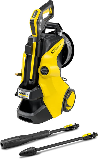 Kärcher Hochdruckreiniger K 5 Power Control, Druck: max. 145 bar, Fördermenge: 500 l/h, Flächenleistung: 40 m²/h, Wasserfilter, Gewicht: 13 kg, Hochdruckschlauch und -pistole, Dreckfräser, Strahlrohr