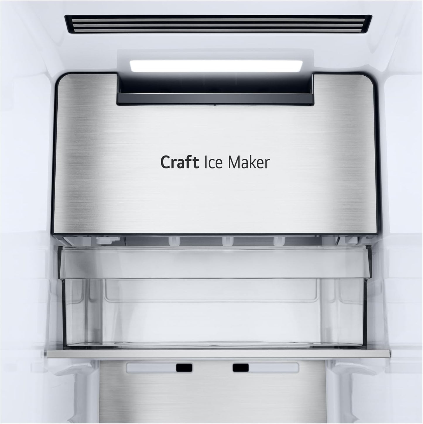 LG GSGV81PYLL Side by Side Kühlschrank, Klasse E, 635 L, Instaview, Kühlschrank mit Gefrierfach, Eis-, Crushed Ice- Wasserspender, Total NoFrost, Smart Inverter Kompressor, Wi-Fi