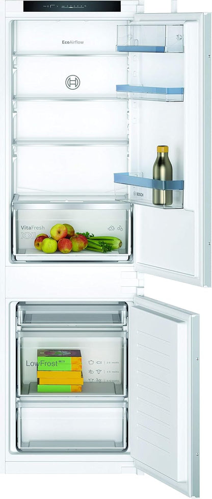 Bosch KGN36NWEA Serie 2 Kühl-Gefrier-Kombination, 186 x 60 cm, 215 L Kühlen & 87 L Gefrieren, NoFrost nie wieder abtauen, LED-Beleuchtung gleichmäßige Ausleuchtung