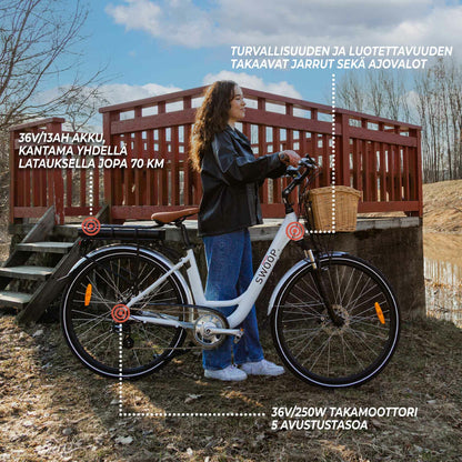 Swoop Elektrofahrrad City, Damen 28
