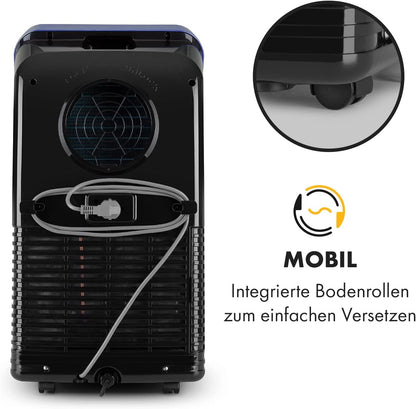 Klarstein Mobile Klimaanlage mit Abluftschlauch, 4-in-1 Klimagerät mit Ventilator, Luftentfeuchter & Nachtmodus, Kleine & Portable Klimaanlage für Wohnung & Büro, App-Steuerung, 12000 BTU