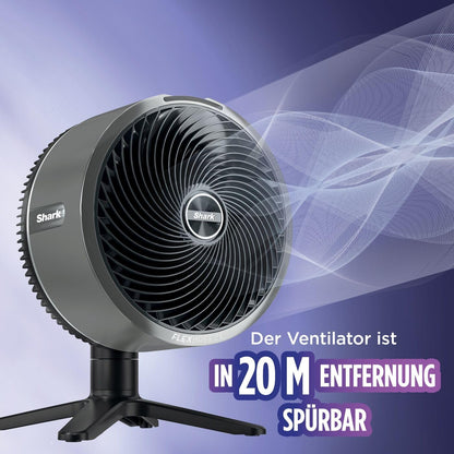 Shark FlexBreeze Ventilator Leise, Hybrid Ventilator Kabelgebunden & Kabellos, Tragbar, für Innen- und Außenbereich, UV- & Wasserbeständig, Ultraleistungsstark, Ultraleise, Weiß FA220EU