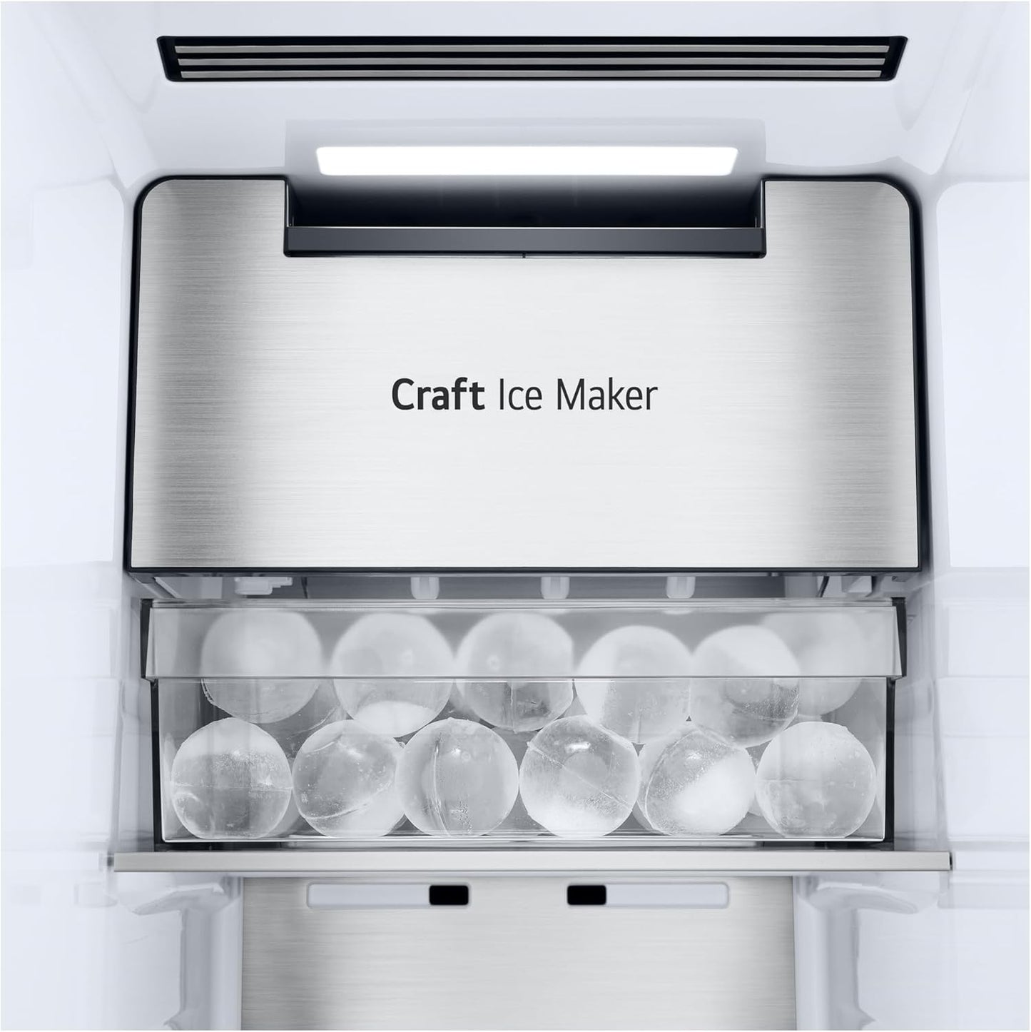 LG GSGV81PYLL Side by Side Kühlschrank, Klasse E, 635 L, Instaview, Kühlschrank mit Gefrierfach, Eis-, Crushed Ice- Wasserspender, Total NoFrost, Smart Inverter Kompressor, Wi-Fi
