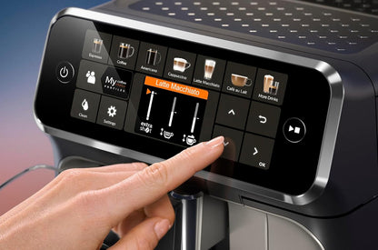 Philips Serie 5400 Kaffeevollautomat – LatteGo Milchsystem, 12 Kaffeespezialitten, Intuitives Display, 4 Benutzerprofile, Chrom (EP5447/90)