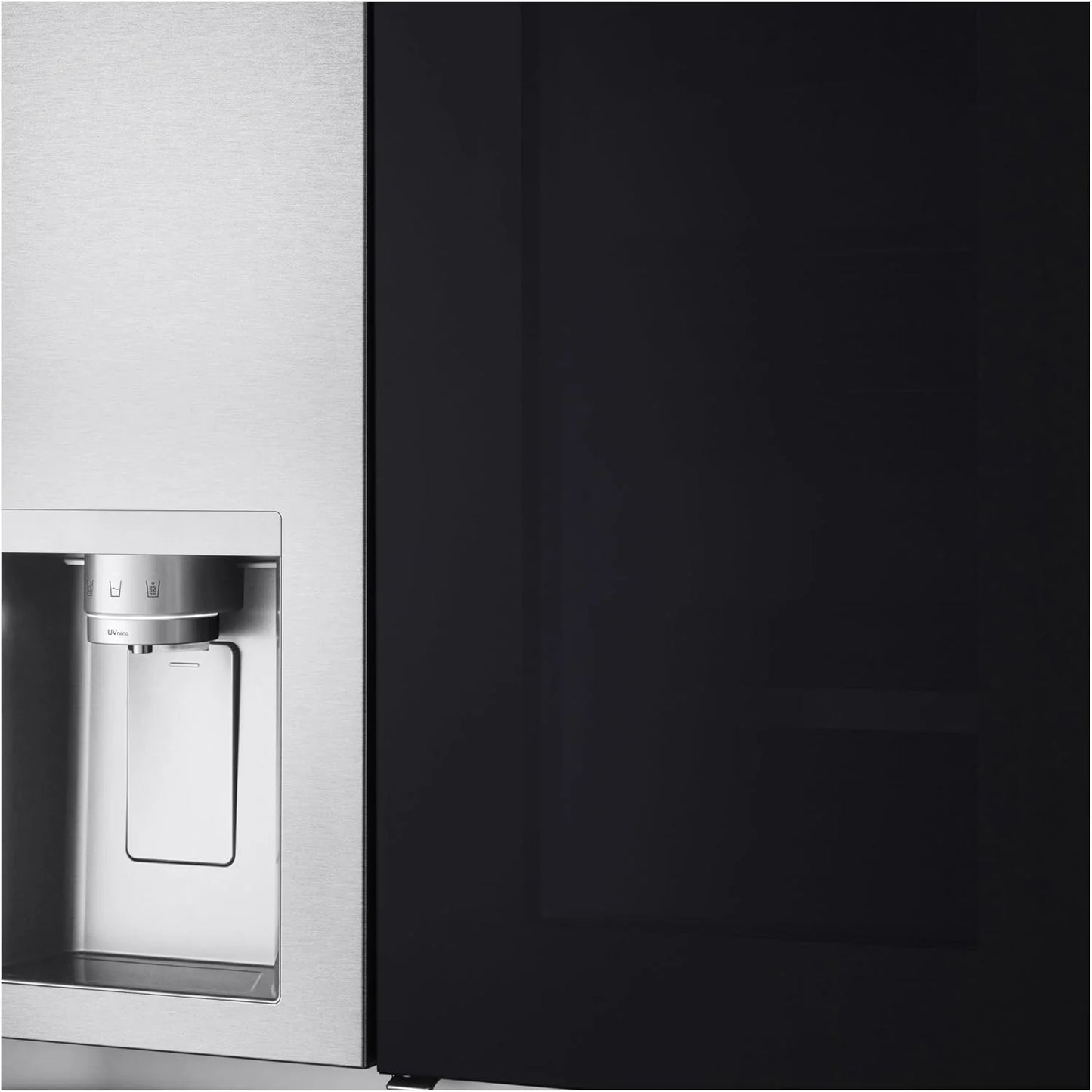 LG GSGV81PYLL Side by Side Kühlschrank, Klasse E, 635 L, Instaview, Kühlschrank mit Gefrierfach, Eis-, Crushed Ice- Wasserspender, Total NoFrost, Smart Inverter Kompressor, Wi-Fi