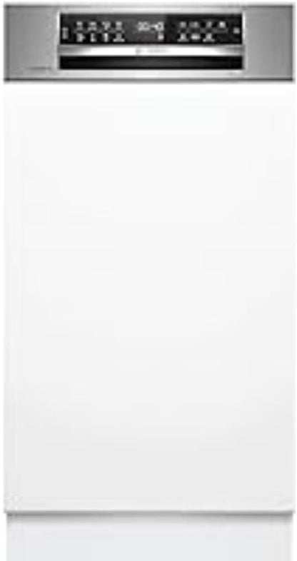 Bosch SPV2IKX10E Serie 2 Smarter Geschirrspüler vollintegriert, 45 cm breit, Besteckkorb, Extra Trocknen auf Knopfdruck, InfoLight roter Lichtpunkt am Boden, AquaStop Schutz gegen Wasserschäden, Weiß